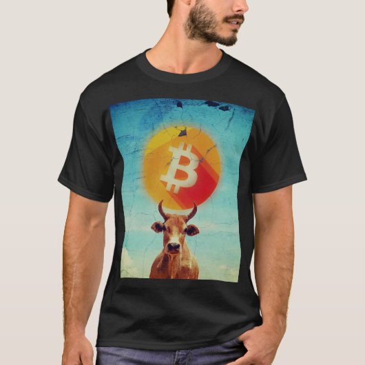 Bitcoin Dappere Stier T-shirt (Voorkant)