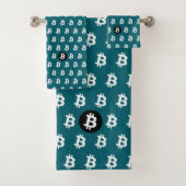Bitcoin Dark Teal Bad Handdoek (Insitu)