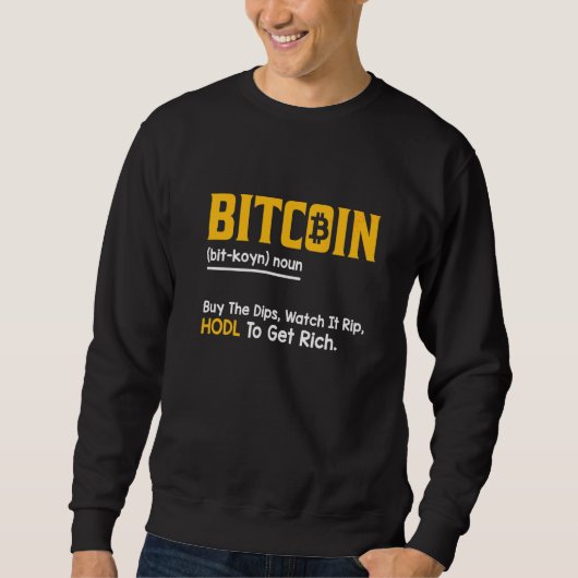 Bitcoin Definitie Crypto Investeer Notering 1 Trui (Voorkant)
