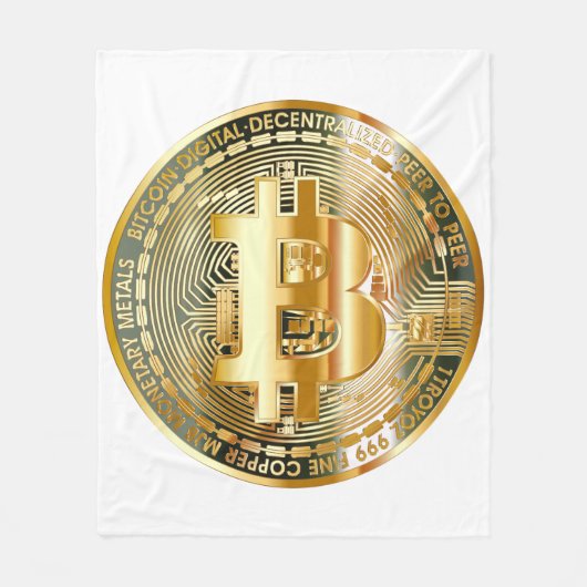 Bitcoin deken: Gezellig tot de toekomst van valuta Fleece Deken (Voorkant)