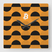 Bitcoin Designer Watch Vierkante Klok (Voorkant)