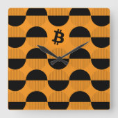 Bitcoin Designer Watch Vierkante Klok (Voorkant)