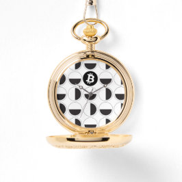 Bitcoin Designer Zwart-wit Horloge