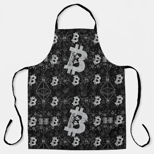 Bitcoin Digital Cryptocurrency Money Design Schort (Voorkant)