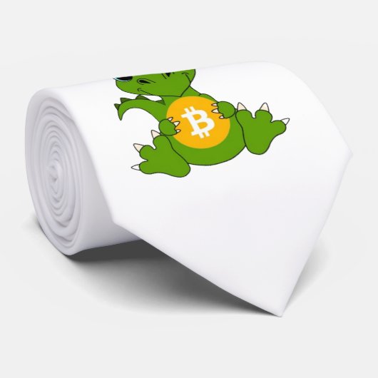 bitcoin-dino stropdas (Opgerold)