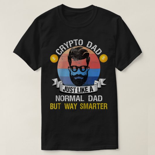 Bitcoin Dogecoin Crypto Dad Shirt Just Like A Nor (Design voorkant)