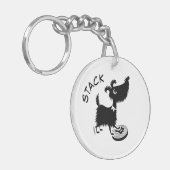 Bitcoin Dogs Stack & Hodl Sleutelhanger (Voorkant Links)