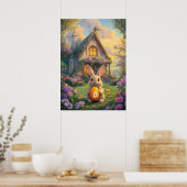 Bitcoin Easter Bunny Crypto Rabbit Hole Poster (Keuken)