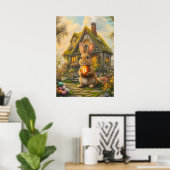 Bitcoin Easter Egg Hole voor konijnen Poster (Thuiskantoor)