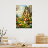 Bitcoin Easter Egg Konijnenhol Poster (Keuken)