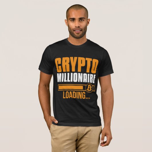 Bitcoin en Cryptocurrency T-Shirt Design (Voorkant volledig)