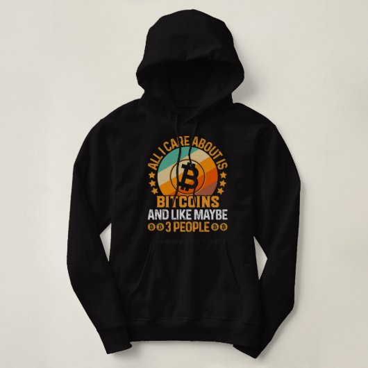 Bitcoin en misschien 3 Mensen BTC Crypto Currency  Hoodie (Design voorkant)