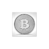 Bitcoin Fan Rubberstempel (Afrduk)