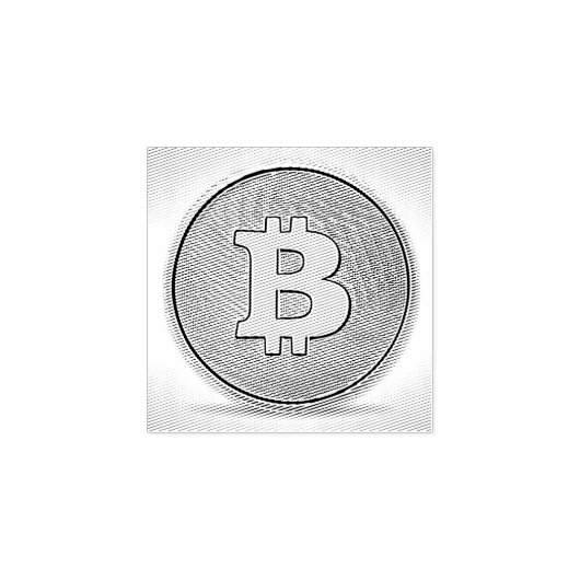 Bitcoin Fan Rubberstempel (Afrduk)