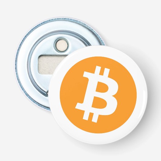Bitcoin Flesopener Button Flesopener (Voorkant)