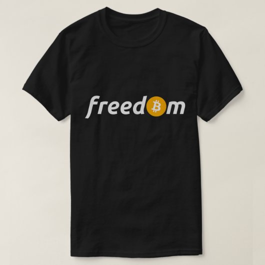 Bitcoin Freedom Crypto Investor Minimalist Design T-shirt (Design voorkant)
