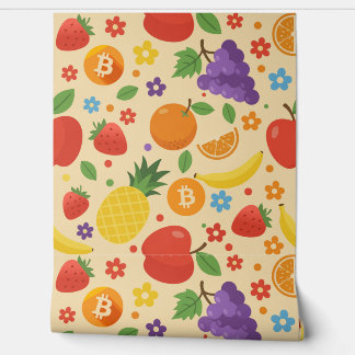 Bitcoin Fruits Behang