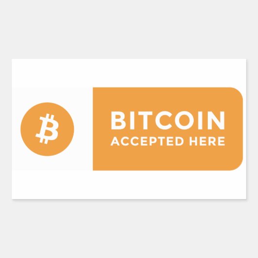 Bitcoin geaccepteerd hier sticker (Voorkant)