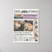 Bitcoin Genesis Block 2009 - Eerste bericht op Can Canvas Afdruk (Voorkant)