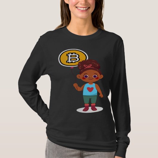 Bitcoin Girl Choice Of Investment Bitcoin Cryptocu T-shirt (Voorkant)