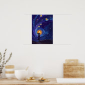 BITCOIN GIRL-CRYPTO SPACE POSTER (Keuken)