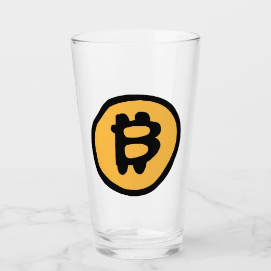 bitcoin glas (Voorkant)