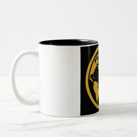 Bitcoin global asset mug tweekleurige koffiemok (Links)
