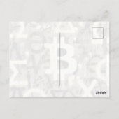 "Bitcoin Graffiti" (Stijl #2) Straatkunst Briefkaart (Achterkant)