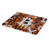 "Bitcoin Graffiti" (Stijl #2) Straatkunst Snijplank (Hoek)