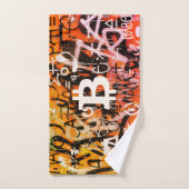 "Bitcoin Graffiti" (Stijl #3) Straatkunst Handdoek (Handdoek)
