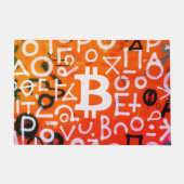 "Bitcoin Graffiti" (Stijl #7) Straatkunst Deurmat (Voorkant)