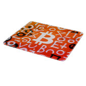"Bitcoin Graffiti" (Stijl #7) Straatkunst Snijplank (Hoek)