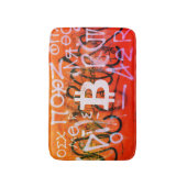 "Bitcoin Graffiti" (Stijl #9) Straatkunst Badmat (Voorkant Verticaal)