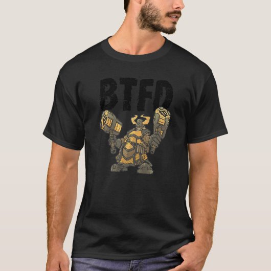 Bitcoin Graphic BTF Koop het Dip Gezegde Quote Leu T-shirt (Voorkant)