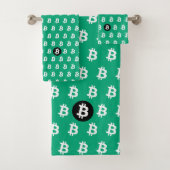 Bitcoin Green-Blue Bad Handdoek (Insitu)