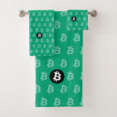 Bitcoin Green-Blue (Style 2) Bad Handdoek (Insitu)