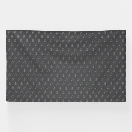 Bitcoin Grijs Spandoek (Horizontaal)