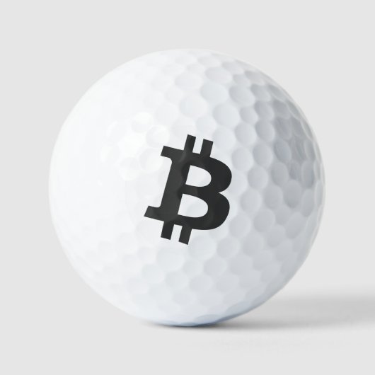 Bitcoin (Grotere Zwarte ₿) Golfballen (Voorkant)