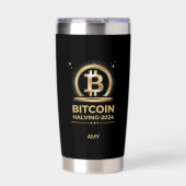 BITCOIN HALVEREN 2024 Crypto digitale valuta Geïsoleerde Drinkbeker (Voorkant)