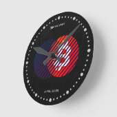 Bitcoin Halving 2028 (Stijl: 2 / Miami) Ronde Klok (Hoek)