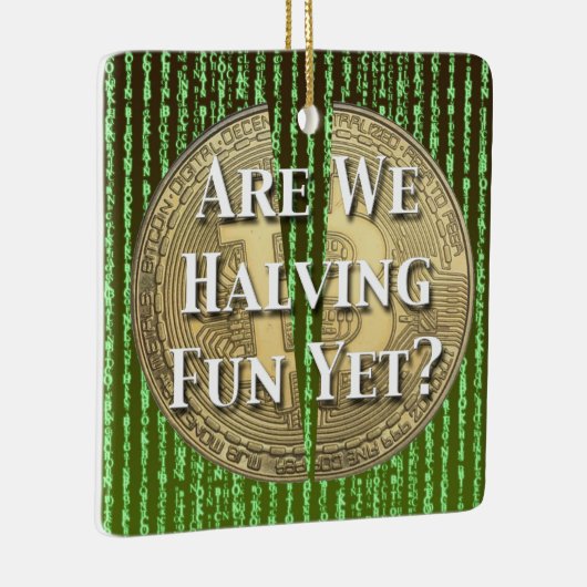 Bitcoin Halving Event Keramisch Ornament (Rechts)