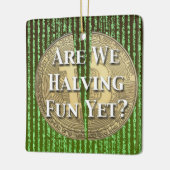 Bitcoin Halving Event Keramisch Ornament (Links)