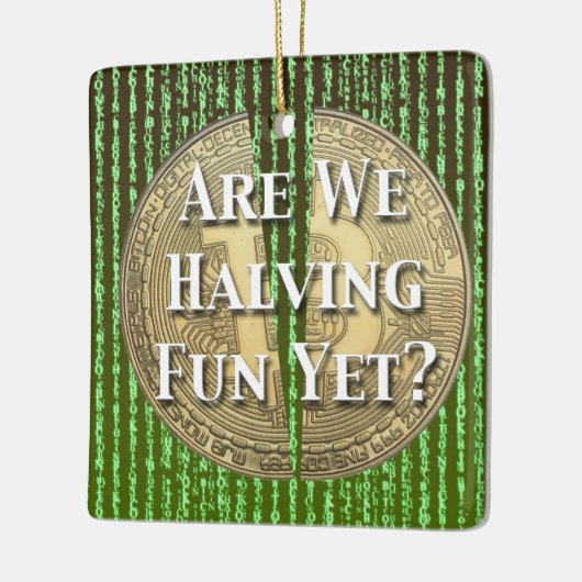 Bitcoin Halving Event Keramisch Ornament (Links)
