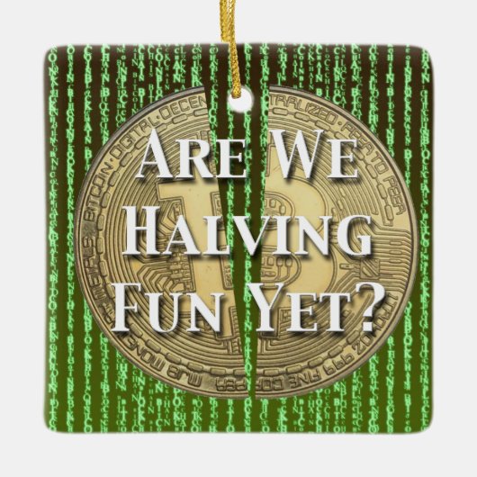 Bitcoin Halving Event Keramisch Ornament (Voorkant)