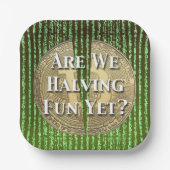 Bitcoin Halving Event Papieren Bordje (Voorkant)