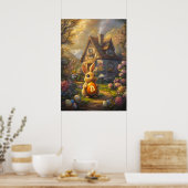 Bitcoin Happy Easter Bunny Konijn Wall Art Poster (Keuken)