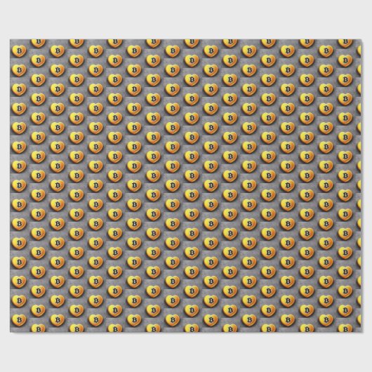 Bitcoin Heart Cadeaupapier (Vlak)