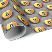 Bitcoin Heart Cadeaupapier (Rol Hoek)
