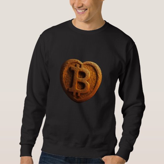Bitcoin Heart Love Reason Emotions Feel Passion Trui (Voorkant)