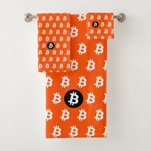 Bitcoin Helder Oranje Bad Handdoek (Insitu)